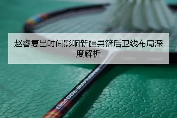 赵睿复出时间影响新疆男篮后卫线布局深度解析